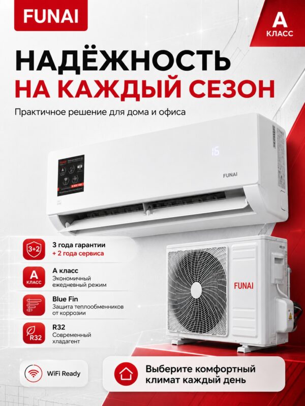 Сплит-система Funai Sensei 2.0 RAC-SN20HP.D07 до 20 м²