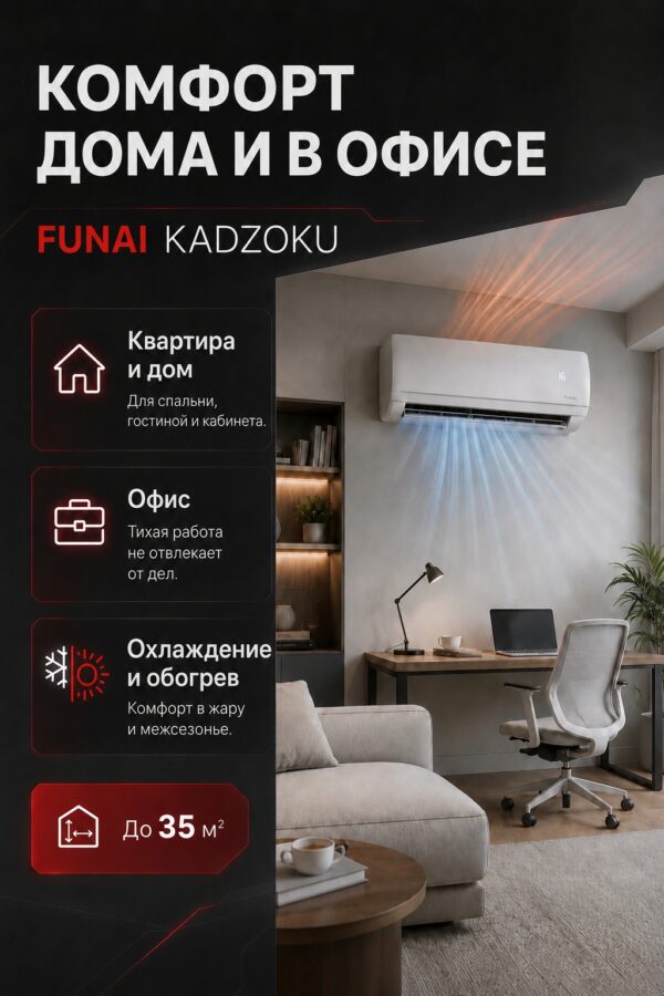 Сплит-система Funai KADZOKU RAC-KD35HP.D02 до 35 м²