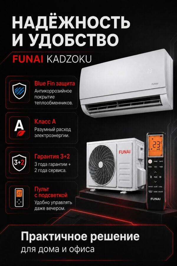 Сплит-система Funai KADZOKU RAC-KD35HP.D02 до 35 м²