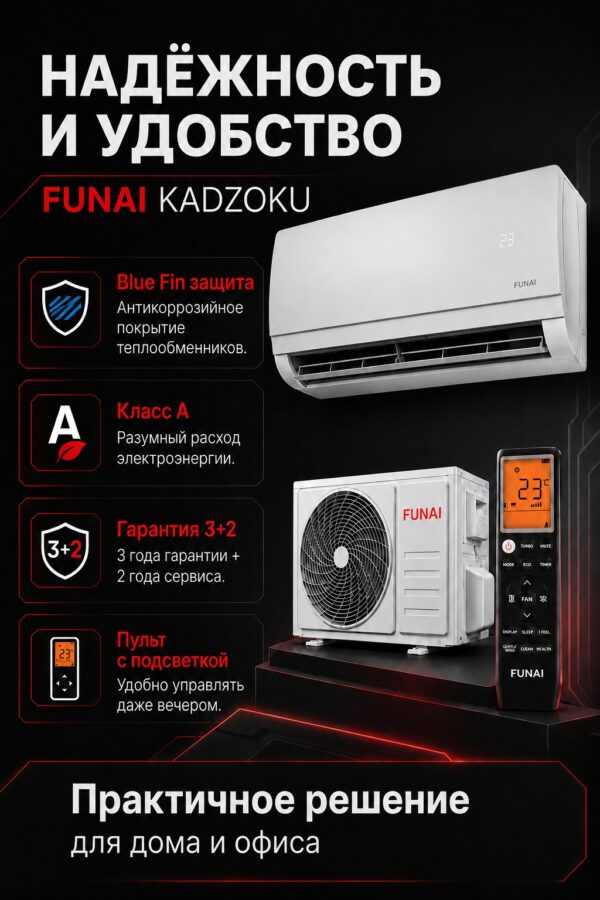Сплит-система Funai KADZOKU RAC-KD55HP.D02 до 50 м²