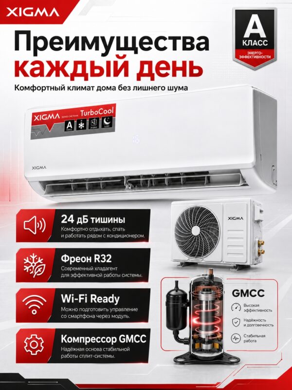Сплит-система Xigma TurboCool XG-TXC21RHA до 20 м²