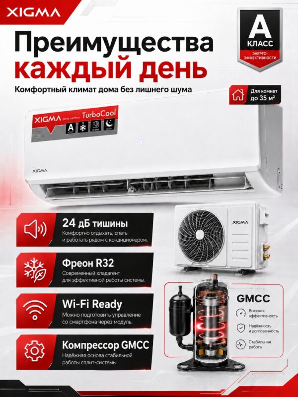 Сплит-система Xigma TurboCool XG-TXC35RHA до 35 м²