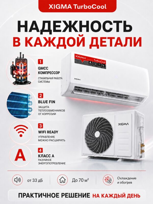 Сплит-система Xigma TurboCool XG-TXC70RHA до 70 м²
