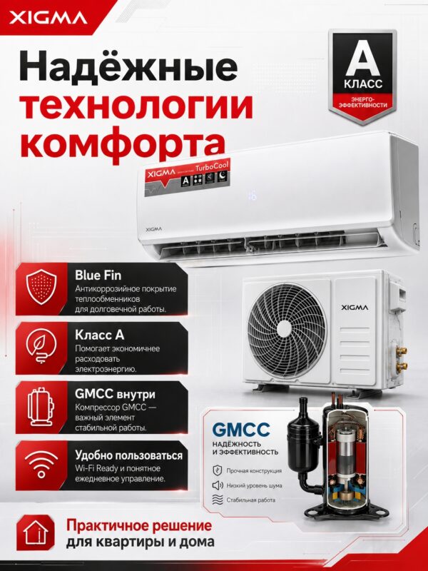 Сплит-система Xigma TurboCool XG-TXC21RHA до 20 м²