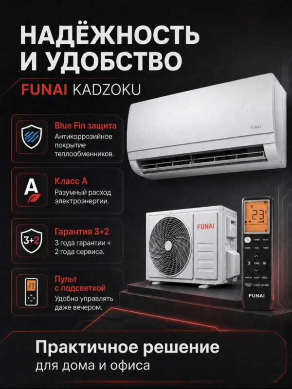 Сплит-система Funai KADZOKU RAC-KD20HP.D02 до 20 м²