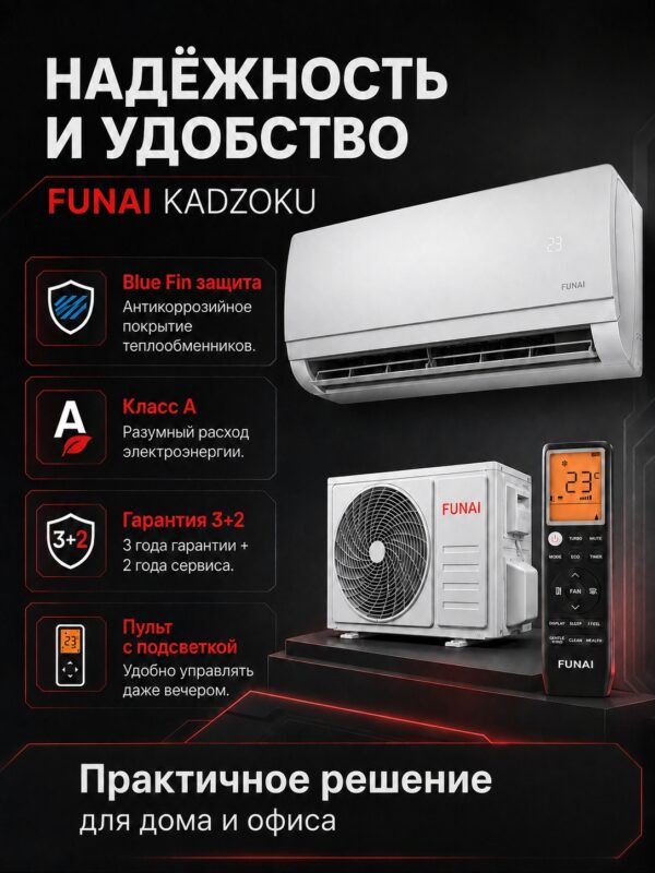 Сплит-система Funai KADZOKU RAC-KD25HP.D02 до 25 м²